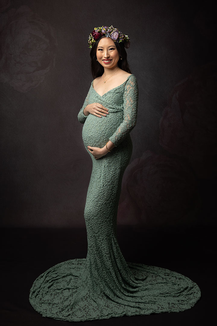 Princess crown in maternity photoshoot Leeds 