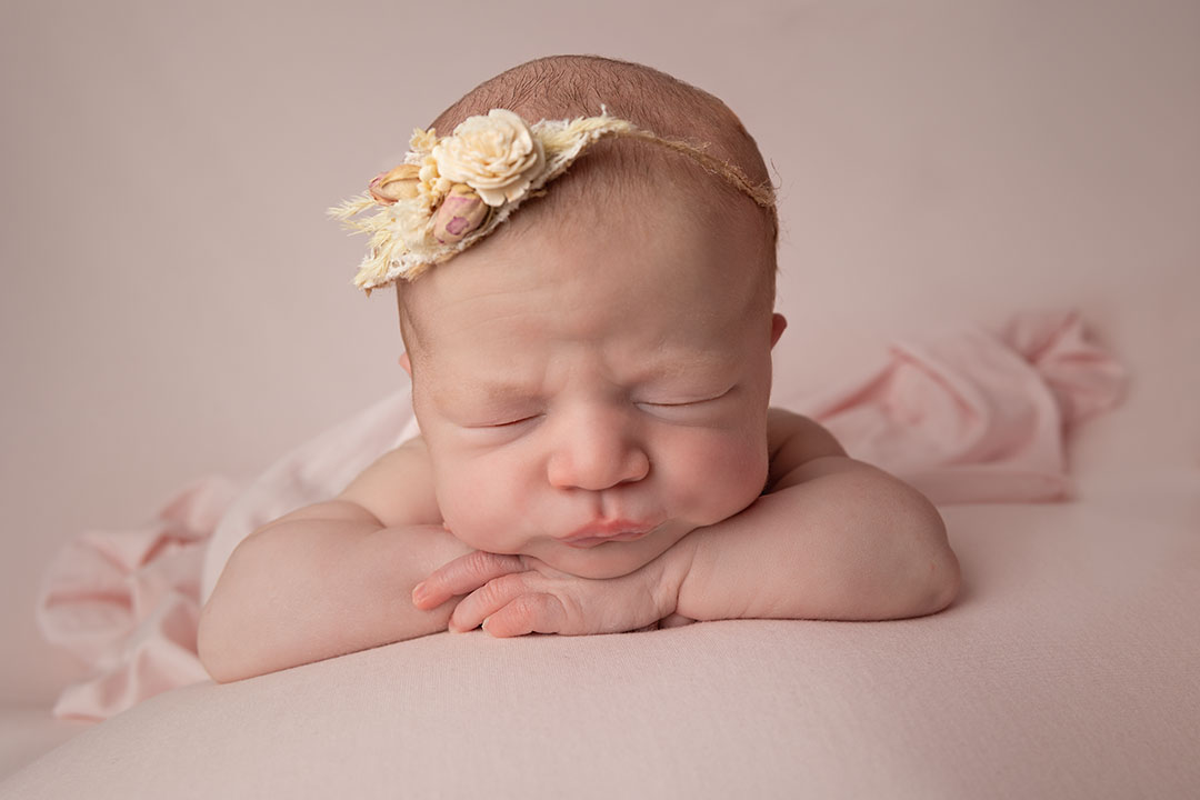 baby girl in headband photo Bradford 